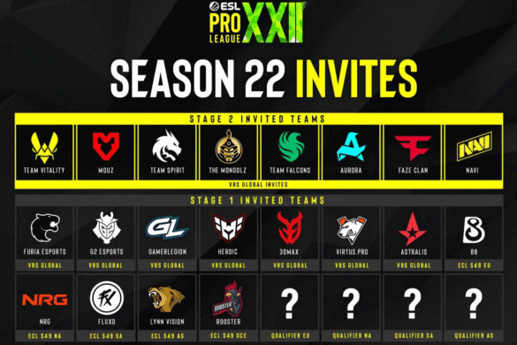 ESL Pro League 22: CS2 turnirinin iştirakçı siyahısı açıqlandı