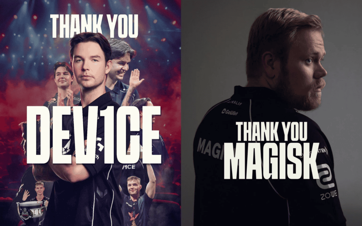 Astralis dev1ce və Magisk ilə vidalaşır: Beynəlxalq heyət