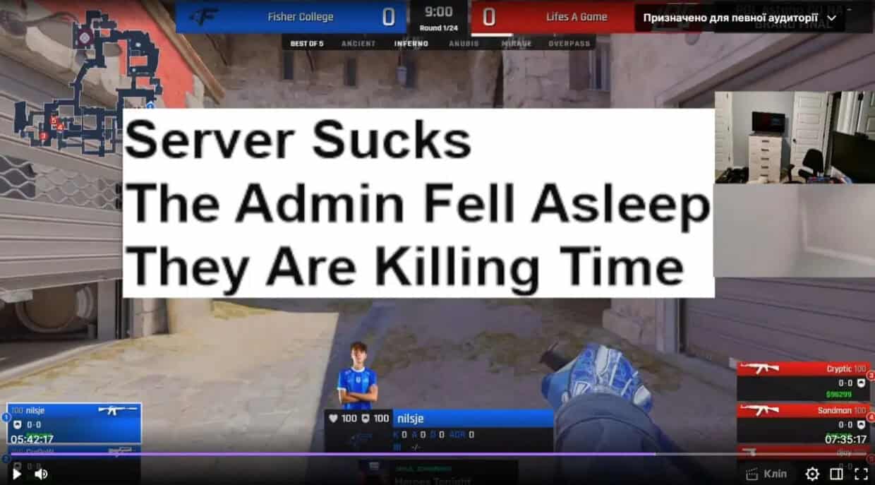 PGL Astana seçmələrində admin yuxuya getdi, oyun dayandı