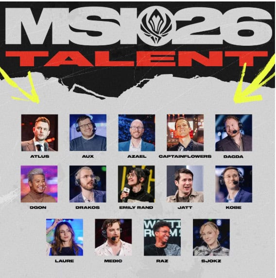 League of Legends Orta Mövsüm Daveti (MSI) üçün yayım heyəti təsdiqləndi